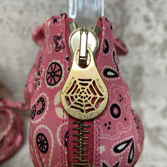 Charlotte Olympia Patty Rodeo Bandana Print Heels in Pink - Picture 7 of 9